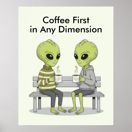 Funny Coffee and Aliens ポスター (正面)