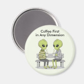 Funny Coffee and Aliens マグネット (正面/裏面)