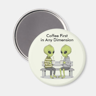Funny Coffee and Aliens マグネット