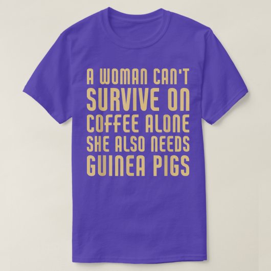 Funny Coffee And Guinea Pigs Lover Tシャツ (デザイン正面)