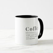 Funny Coffee Definition Noun Modern Minimalist マグカップ (正面右)