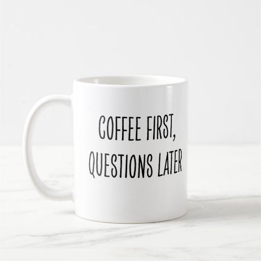 Funny Coffee Drinker Not Morning Person コーヒーマグカップ (左)