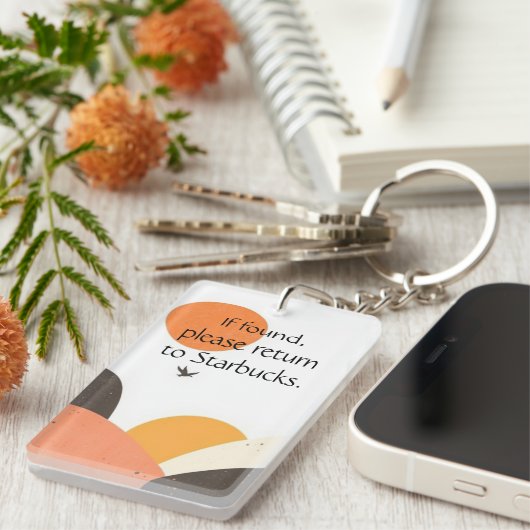 Funny Coffee Lover Keychain キーホルダー (正面右)