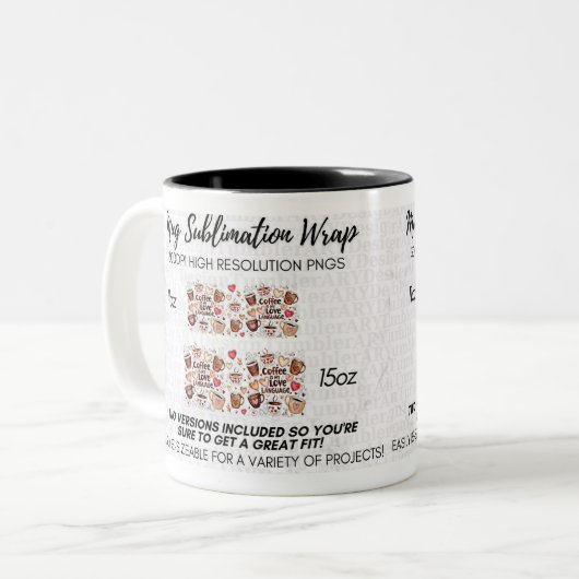 funny coffee lover mug ツートーンマグカップ (正面左)
