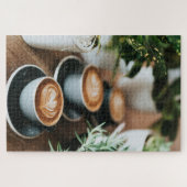 Funny Coffee Lover Programmer Cat Design ジグソーパズル (横)