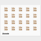 Funny Coffee Lover's Zen Quote ラウンドシール (シート)