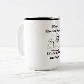 Funny Coffee Meme I Caffeinated and Hope Mug ツートーンマグカップ (正面左)
