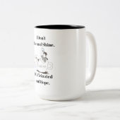 Funny Coffee Meme I Caffeinated and Hope Mug ツートーンマグカップ (正面右)