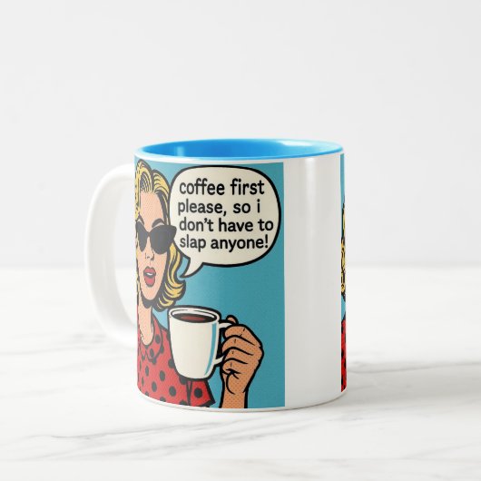 Funny coffee mug ツートーンマグカップ (正面左)