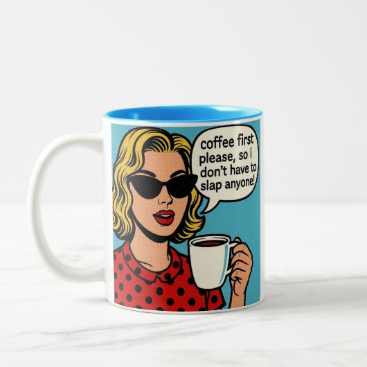 Funny coffee mug  ツートーンマグカップ (左)