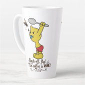 Funny Coffee Mug Back Off Fly! This Coffee is MINE カフェラテマグ (左アングル)