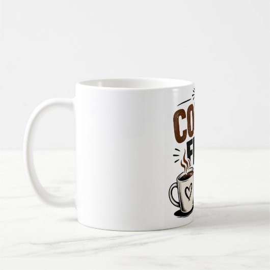 Funny Coffee Mug – Coffee First People Later – Cut コーヒーマグカップ (左)