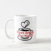 Funny Coffee Mug First Coffee Then Reality コーヒーマグカップ (左)