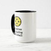 Funny coffee mug for pickleball player マグカップ (正面左)