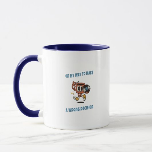Funny Coffee Mug – Retro Aesthetic Quote Cup マグカップ (左)