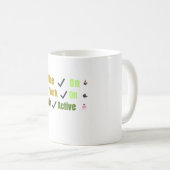 Funny Coffee On Work On Brain Active Mug for Coffe コーヒーマグカップ (正面右)
