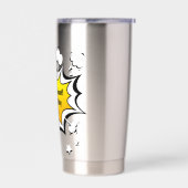 Funny Coffee Quote Comic Style Mug 保温保冷タンブラー (左面)