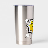 Funny Coffee Quote Comic Style Mug 保温保冷タンブラー (右面)