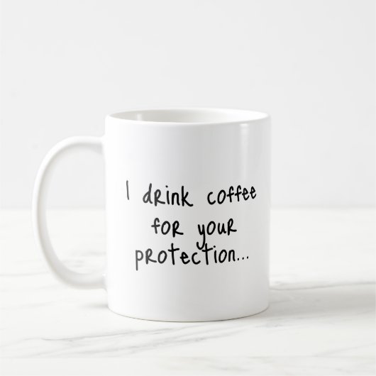 Funny Coffee Quote | Sarcastic Gift Idea | Minimal コーヒーマグカップ (左)