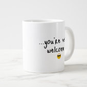 Funny Coffee Quote | Sarcastic Gift Idea | Minimal ジャンボコーヒーマグカップ (正面右)