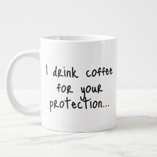 Funny Coffee Quote | Sarcastic Gift Idea | Minimal ジャンボコーヒーマグカップ