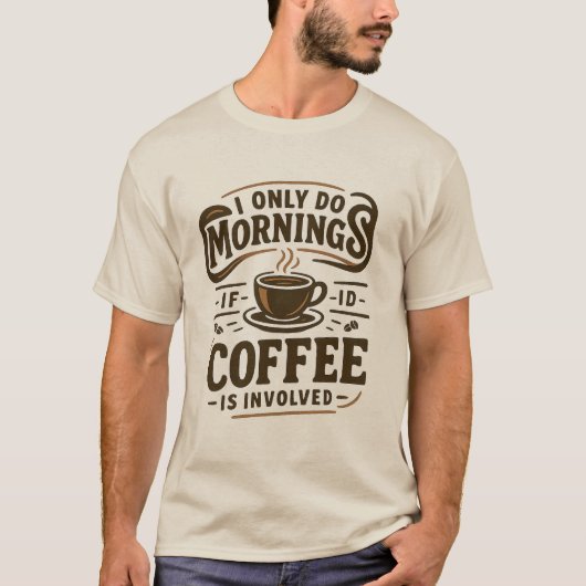 Funny Coffee Quote Tシャツ (正面)