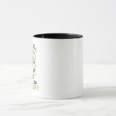 Funny Coffee Quote & Tired Mug Character - Illusio マグカップ (中央)