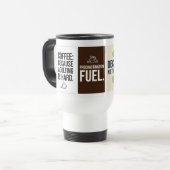 Funny Coffee Quote Travel Mug – Flat Typographic  トラベルマグ (正面左)