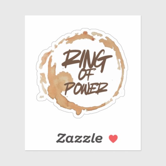 Funny Coffee Stain for Coffee Lovers Quote Ring of シール (シート)