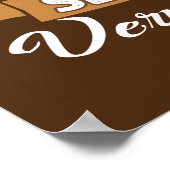 Funny coffee word art ポスター (角)