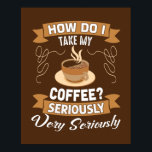 Funny coffee word art ポスター<br><div class="desc">Funny coffee word art Poster</div>
