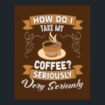 Funny coffee word art ポスター<br><div class="desc">Funny coffee word art Poster</div>