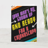 Funny Colonoscopy Happy Birthday Greeting Card カード (正面)