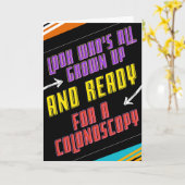 Funny Colonoscopy Happy Birthday Greeting Card カード (黄色い花)