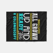 Funny Colonoscopy Joke Medical Humor Checkup  フリースブランケット (正面(横))