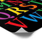 Funny Color Letters Alphabet Learn Abcs Kindergart ポスター (角)