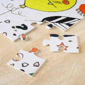 Funny Colorful Alien Monsters Party  ジグソーパズル (側面)