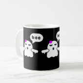 Funny Colorful Boo of Disapproval Girl コーヒーマグカップ (正面左)