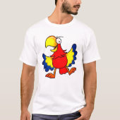 Funny Colorful Cartoon Parrot Bird Tシャツ (正面)