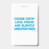 Funny Colorful Cousin Crew Family Reunion  バッジ (裏面)