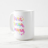 Funny Colorful Dreamy Quote Paint Splashes Rainbow コーヒーマグカップ (正面左)
