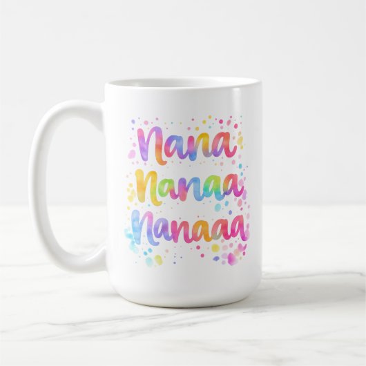 Funny Colorful Dreamy Quote Paint Splashes Rainbow コーヒーマグカップ (左)