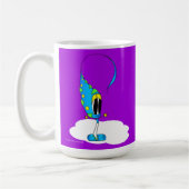 Funny, Colorful, Quirky, Cartoon Character コーヒーマグカップ (左)