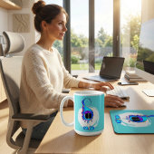 Funny, Colorful, Quirky, Cartoon Character コーヒーマグカップ