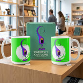 Funny, Colorful, Quirky, Cartoon Character コーヒーマグカップ