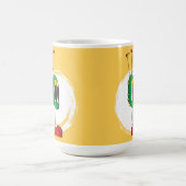 Funny, Colorful, Quirky, Cartoon Character コーヒーマグカップ (中央)