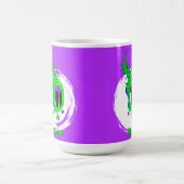 Funny, Colorful, Quirky, Cartoon Character コーヒーマグカップ (中央)