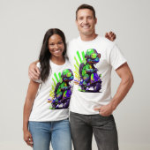 Funny Colorful Turtle On A Scooter Copy Tシャツ (ユニセックス)