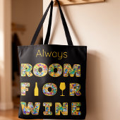 Funny Colorful Wine Lovers トートバッグ