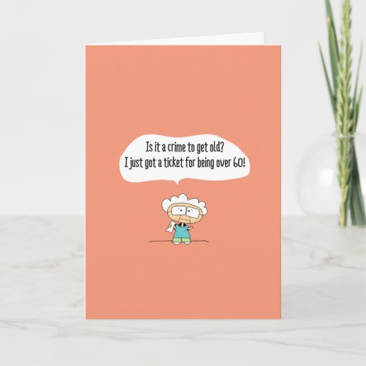 Funny Comic Birthday Greeting Card - 114 カード (正面)